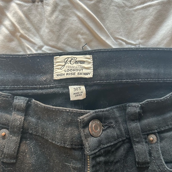 J Crew High Rise Skinny Jeans with intentional knee rips 30T - Picture 2 of 5